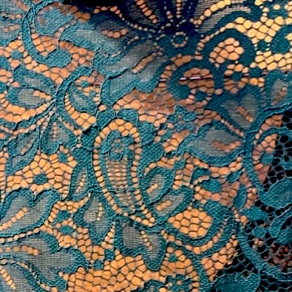 Express Top Lace open back teal  Small - Picture 7 of 10